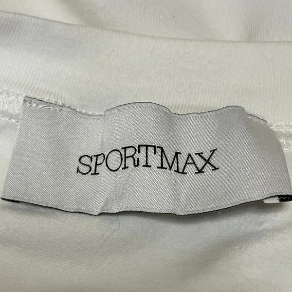 Sportmax Women's White Crew Neck Short Sleeve Basic T Shirt Tee Top Size M - Image 4