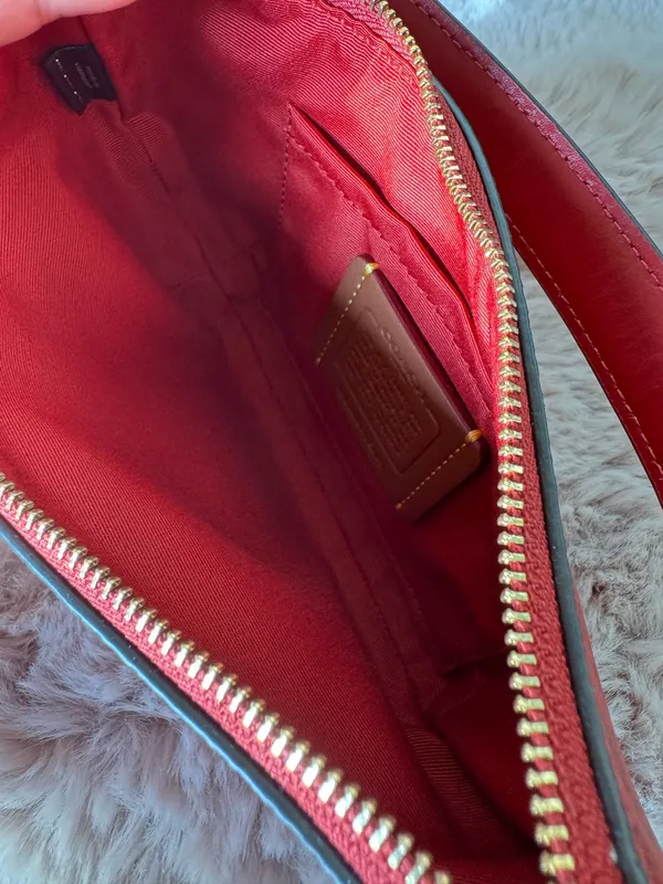 COACH Mini Payton Bag Signature Canvas Leather CEL06 Crimson Red NWT - Image 5