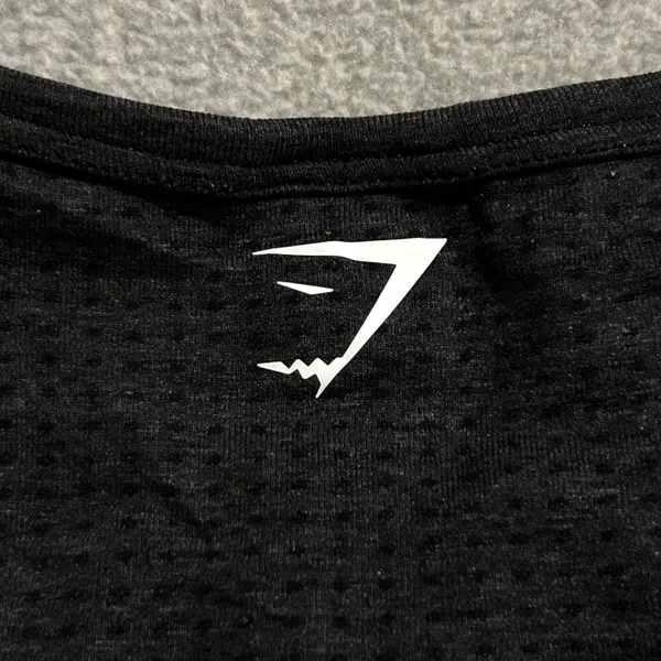 Gymshark Vital Seamless 2.0 Long Sleeve Crop Top Size Small Black Marl - Image 4