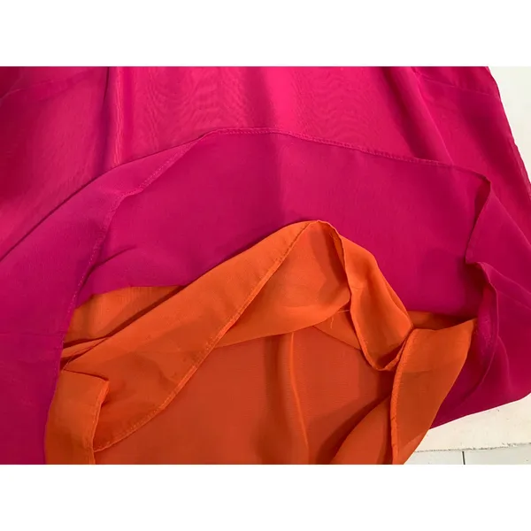 Women’s Myth Sleeveless Semi-Sheer Tank Top Tunic Pink and Orange Size L - Image 7