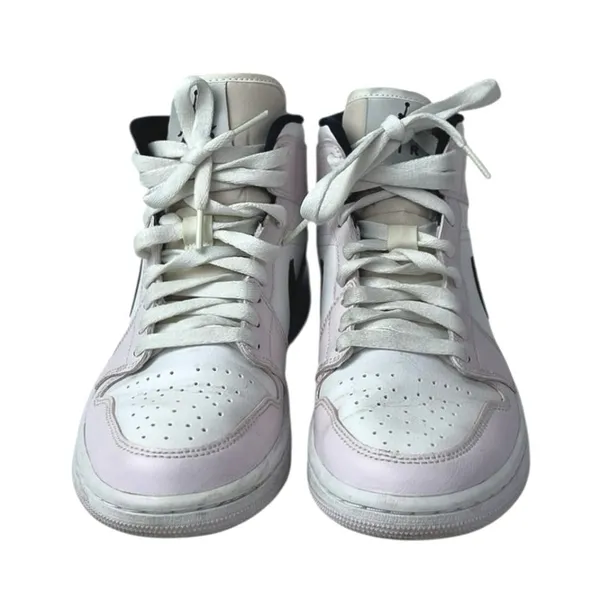Nike Air Jordan 1 Mid Pink White Lace Up High Top Athletic Sneakers Shoes Sz 7.5 - Image 2