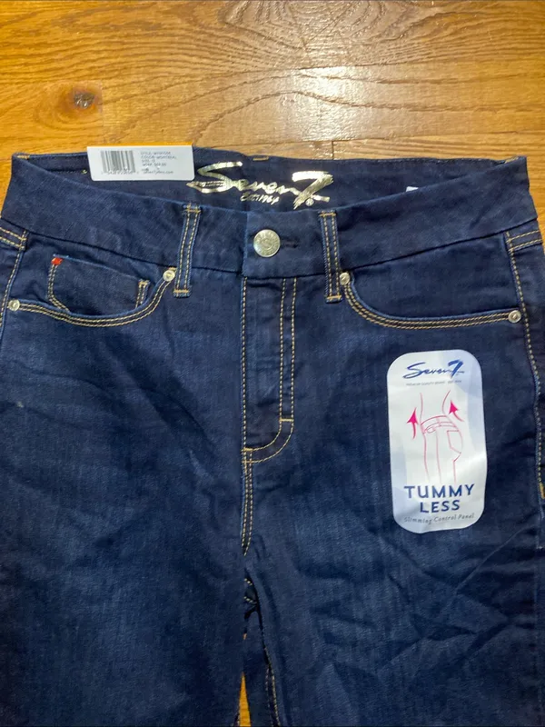 Seven7 Dark Wash tummyless Jeans - women’s size 12 nwt - Image 2