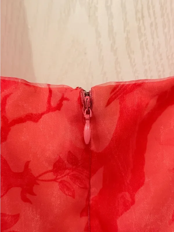Final Price TCEC Coral Pink Floral Mini Dress - Image 4