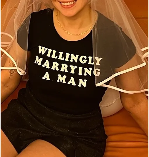 Bachelorette Baby Tee Black - Image 3