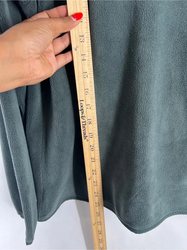 Green Snap-Placket‎ Fleece Pullover - Image 11