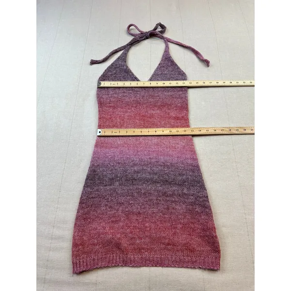 Princess‎ Polly | Blair Halter Mini Dress Pink Ombre Knit | Women's S/M - Image 4