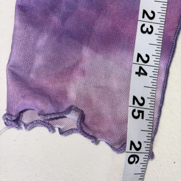 Caution To The Wind Purple Mesh Blouse Tie Front Medium Cover Up Y2K 🩷 - Image 8