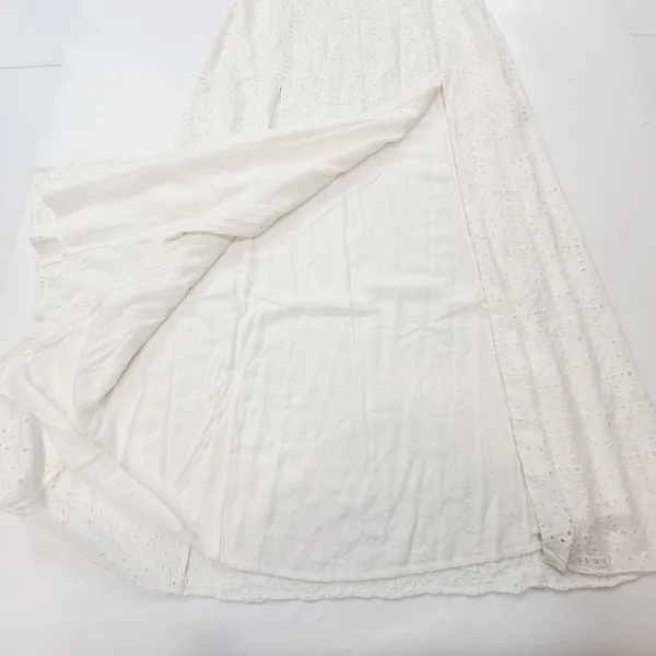 LPA Gabriella Eyelet Maxi Dress in Coconut Milk Medium - Image 3