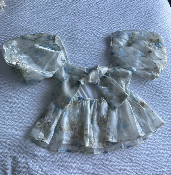 Altar'd State Floral Cropped Blouse - Image 2