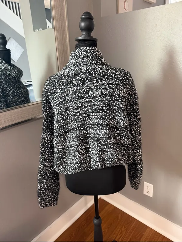 Elan Cowl Neck Marled Knit Slouchy Relaxed Fit Sweater Small. - Image 4