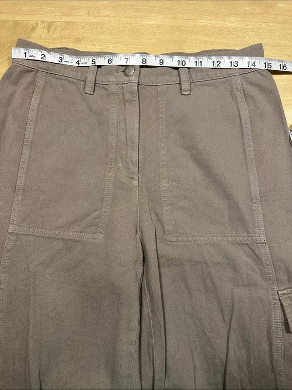 Eileen Fisher Garment-Dyed Utility Organic Cotton Cargo Pant Sz XS - Image 11