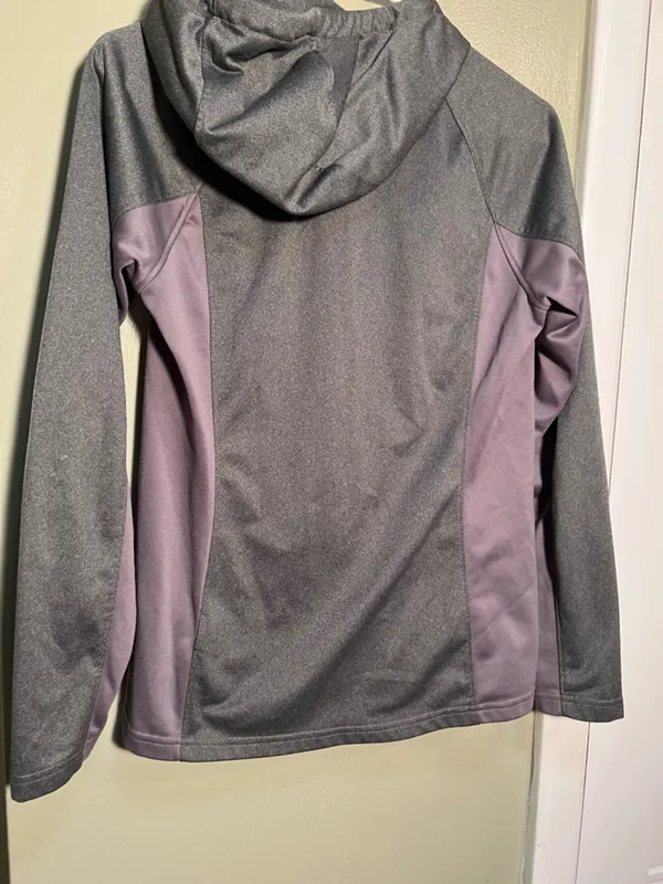 The North Face Women's Size Medium Full Zip Jacket Hoodie Dark Gray Funnel Neck - Image 9