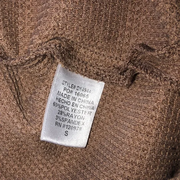 Entro tan waffle knit Henley top size small - Image 4