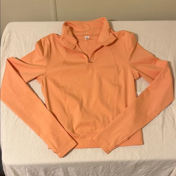 NEW WOMENS Yogalicious Peach Long Sleeve Sweatshirt S - Image 3