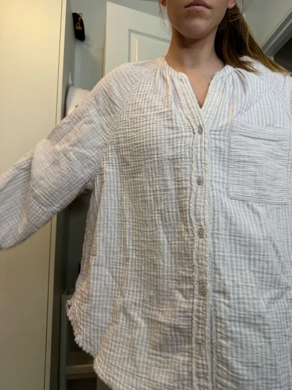Aerie striped linen button down - Image 2
