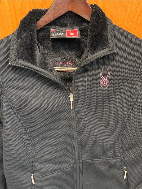 🕷️🕷️BOGOHO🕷️🕷️🕷️Spyder Black Jacket with Pink Logo-small - Image 2