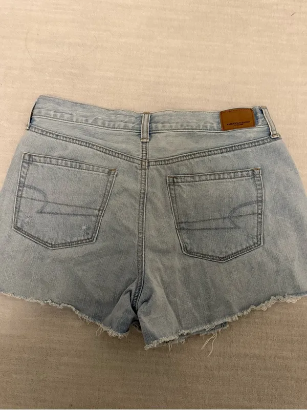 American Eagle Crochet Detail Mom Shorts - Image 2