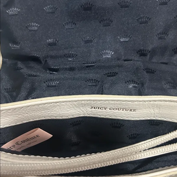 Retro Vintage White Leather 3 Pocket Clutch Bag Juicy couture clutch bag - Image 3