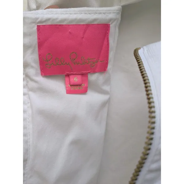 Lilly Pulitzer Women's Sheath Dress Railee Resort White Floral Cross Eyelet S 6 - Image 15