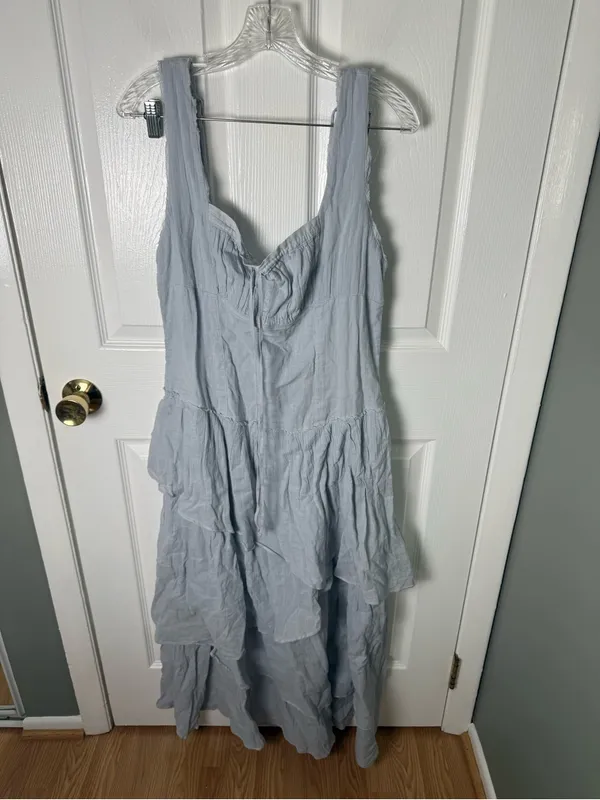 Free People In My Dreams Midi Dress in Pearl Blue L - Image 3