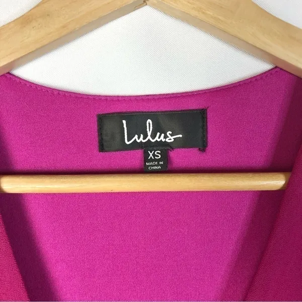 Lulu's‎ Wonderous Water Lilies Magenta Pink Long Sleeve Maxi Dress XS - Image 7
