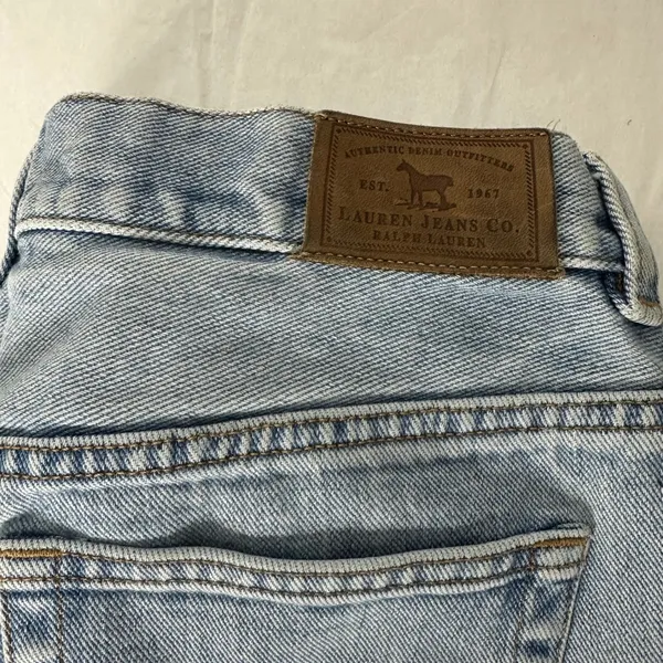 Lauren Jeans Co‎ Ralph Lauren Light Wash Denim Shorts Size 8 Cuffed vintage - Image 6