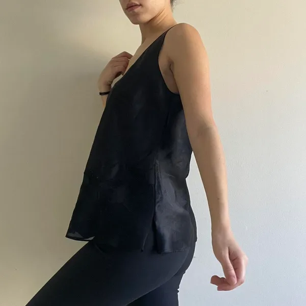 Oscar de la Renta Black Silk Vintage Tank Top - Image 7