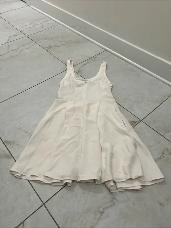 RACHEL Rachel Roy White Lace Up Side Dress Size Medium - Image 5