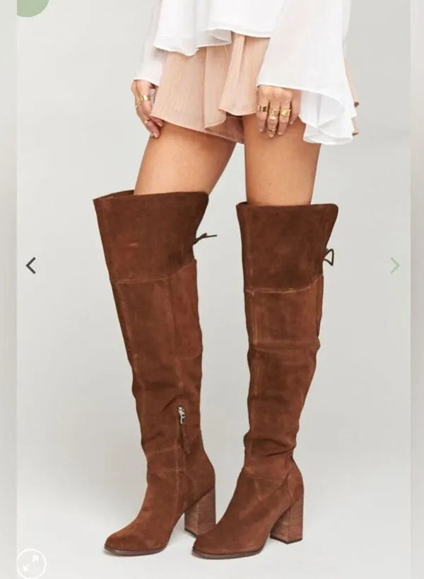 Steve Madden ~ Novela High Boots Brown ~ Suede - Image 3
