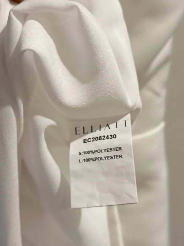 ELLIATT Amelie Square Neck Duchesse Satin Cocktail Minidress in Ivory X-Large - Image 8