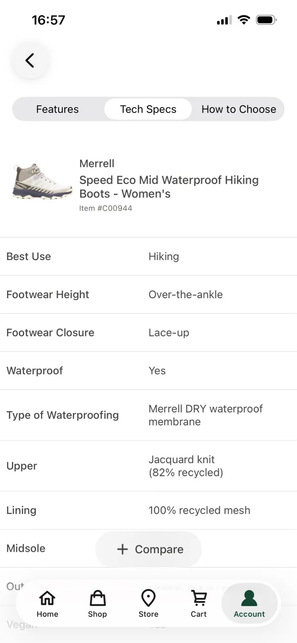 Merrell Women's Gray and Lavender Lace-Up Hiking Boots - Image 6