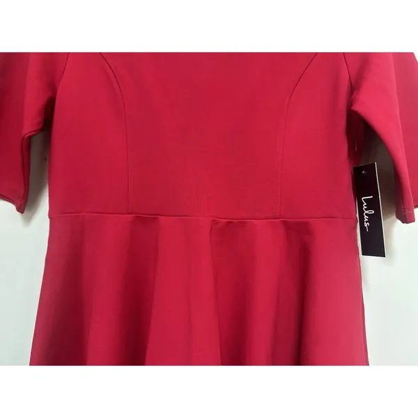 Lulu's Tip The Scallops Red Fit & Flare A-line Dress Sz L NWT Wedding Party Chic - Image 5