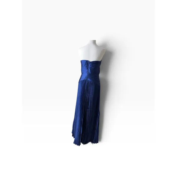 Lulus Royal Blue Strapless Pleated Dress Size M - Image 6