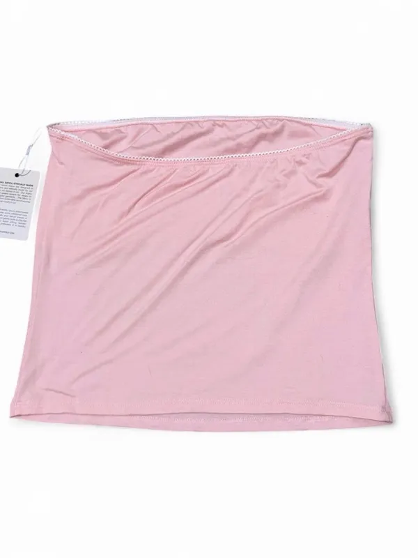 NWT Rat Boi Lined Contour Tube Top Petal Pink TENCEL Lace Rose - Image 7