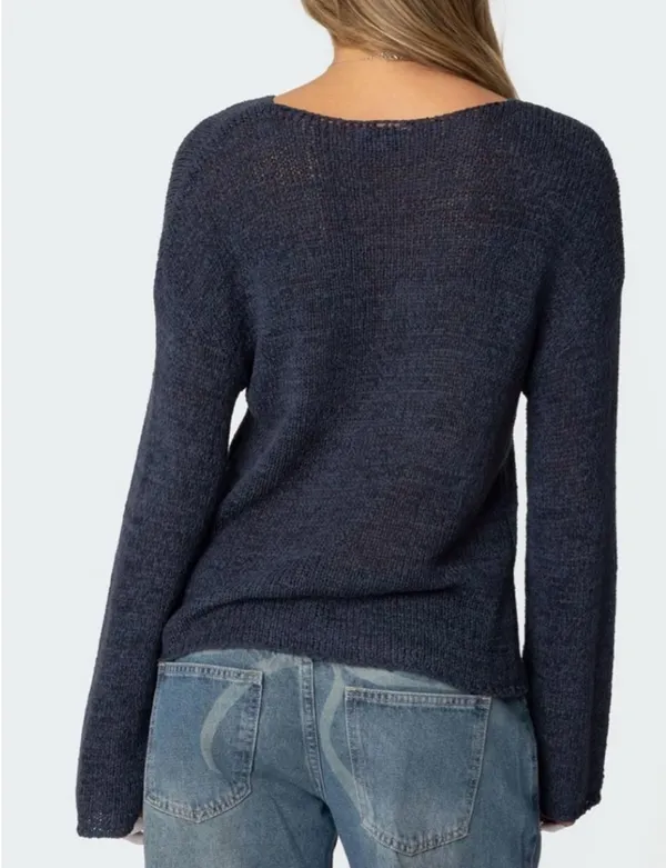 Edikted Knit Long Sleeve Top - Image 3