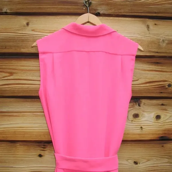 Amanda Uprichard Edith Mini Dress Hot Pink - Image 8