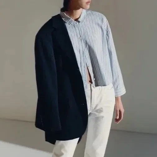 New Everlane 100% Cotton The Woven PJ Button Down Top Blue Stripe Size XL - Image 4