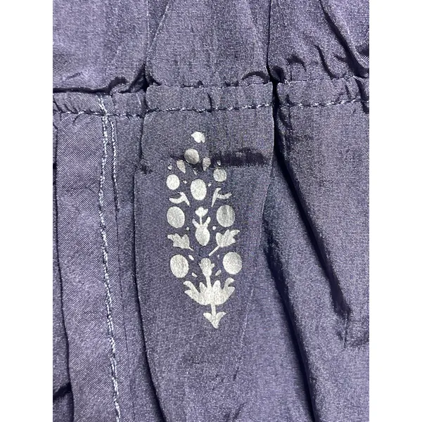 Free People Way Home Purple High Rise Smocked Wide Activewear Sports Shorts Sz L - Image 5