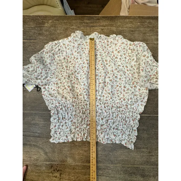 Women's 1.State Rosettes Printed Smocked Waist Top NWT size 2X Cottage Boho Core - Image 11