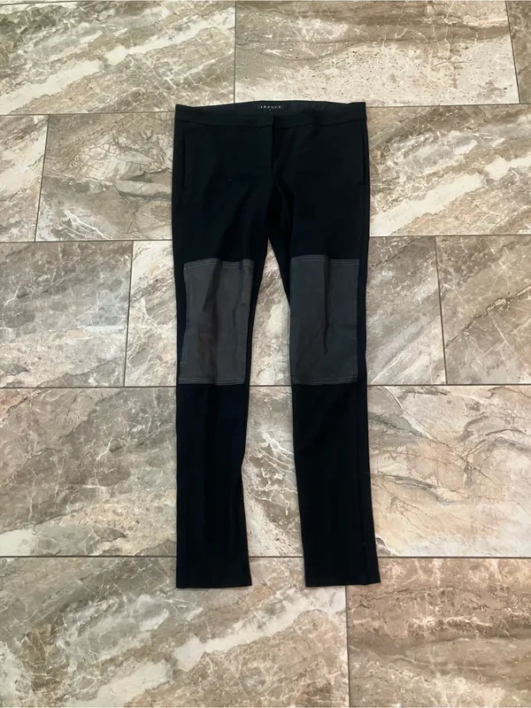 Theory Tinysa Leather Knee Patch Zip Fly Legging 8 - Image 2