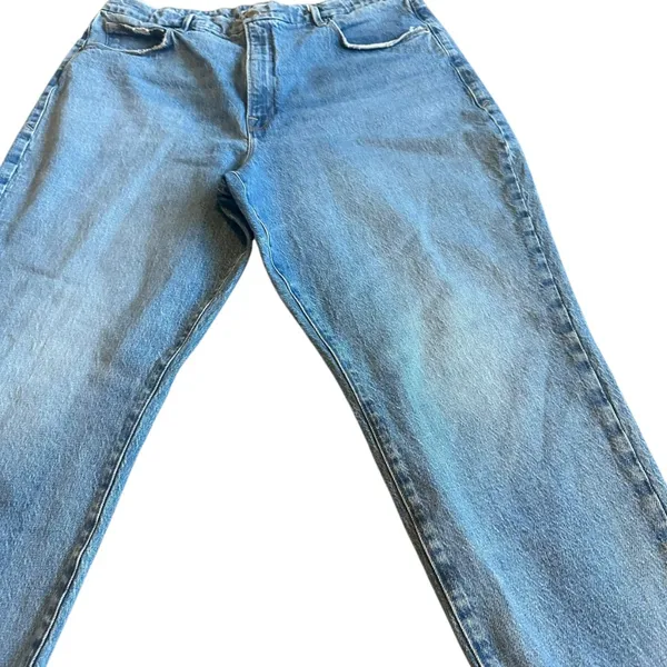 Good American Good Mom Light Wash Jeans Straight Leg Cotton Size 15 Women's - Image 6