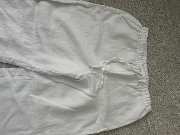 Reformation Olina Linen Pants White - Image 5