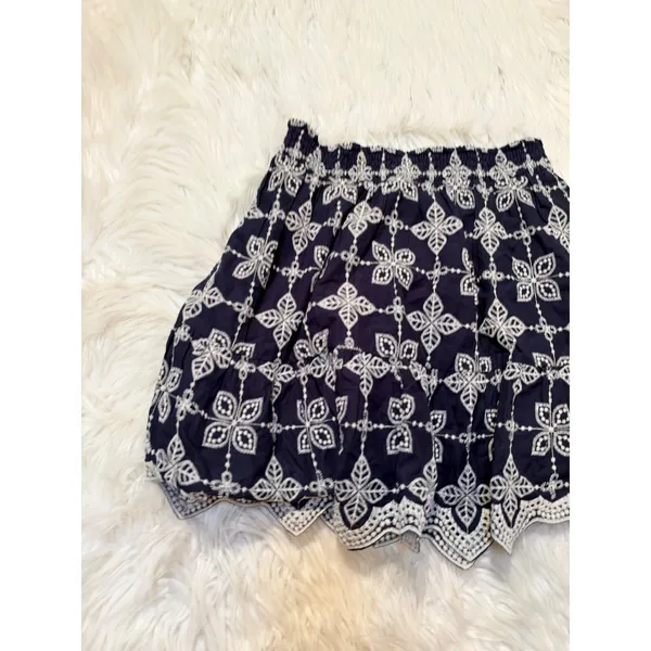 Skies Are Blue Women's Size Medium Petite Prudence Embroidered Ruffle Hem Skirt - Image 7