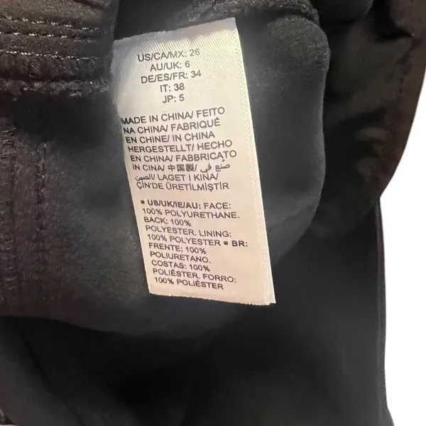 The Drop Jack Vegan Leather Straight Leg Pants Black 26 NWT - Image 10