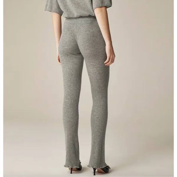 J.Crew Spring Street ribbed featherweight cashmere flare pant - Image 2