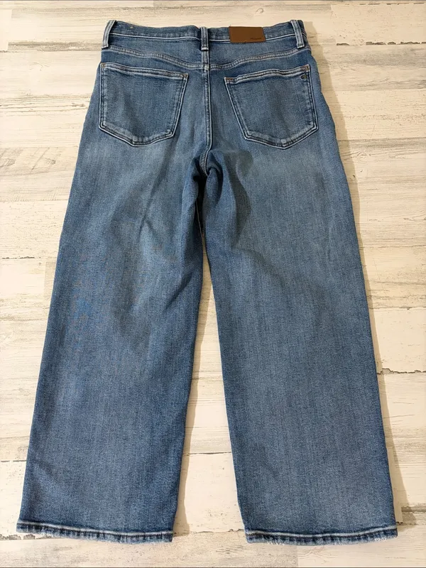 Madewell Slim Wide Leg Crop Jeans Size 28 - Image 5