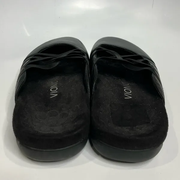 Vionic Claire black leather mules slip on shoes‎ women's size 9 business casual - Image 5