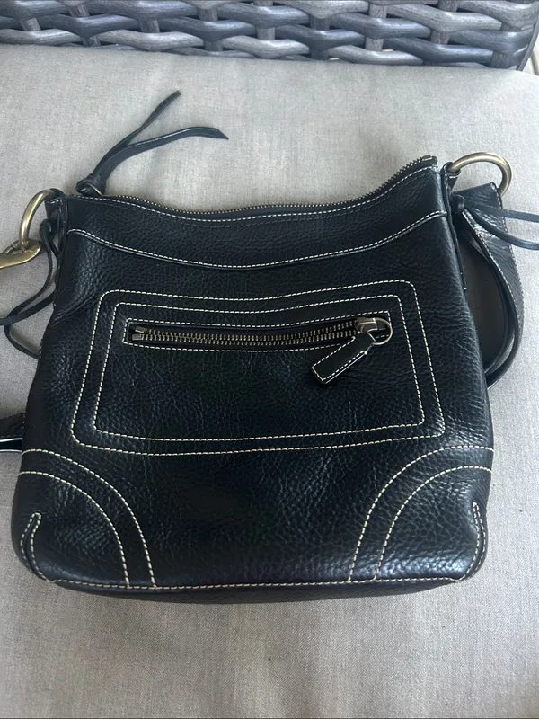 Coach vintage y2k black pebbled leather Bleecker bag gothic 10398 slim duffle - Image 3