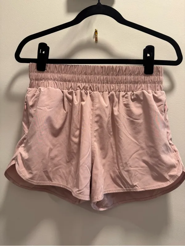 Light Pink Women’s Athletic Shorts with Elastic Waistband - Image 6