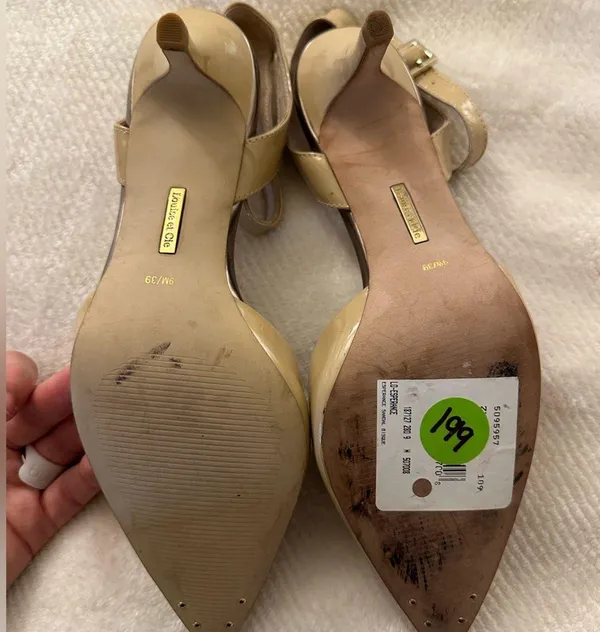 Louise et Cie Esperance Bisque Nude Patent Pointed Toe Pumps Size 9 - See Pics - Image 7